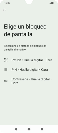 Pulsa el código de seguridad deseado y sigue las indicaciones de la pantalla para crear un código de seguridad del teléfono adicional.