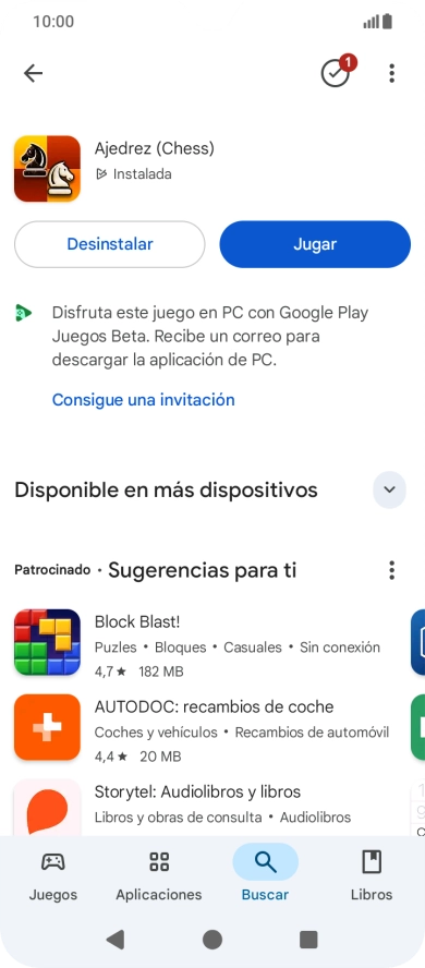 Pulsa la tecla de inicio para terminar y regresar a la pantalla de inicio.