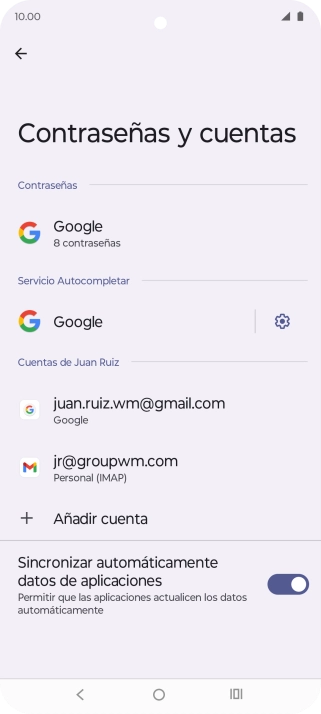 Pulsa el indicador junto a 