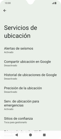 Pulsa Precisión de la ubicación.