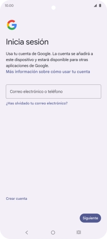 Si no tienes una cuenta de Google, pulsa Crear cuenta y sigue las indicaciones de la pantalla para ver cómo crear una cuenta nueva.