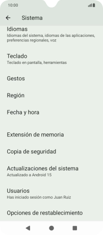 Pulsa Fecha y hora.