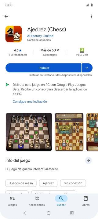 Pulsa Instalar y sigue las indicaciones de la pantalla para instalar la app.