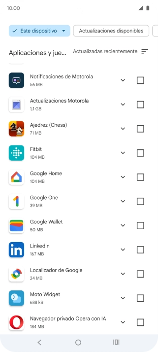 Pulsa la app deseada.