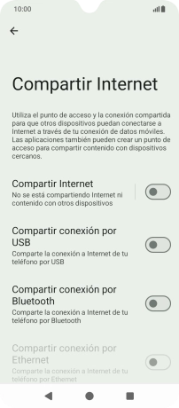 Pulsa Compartir Internet.