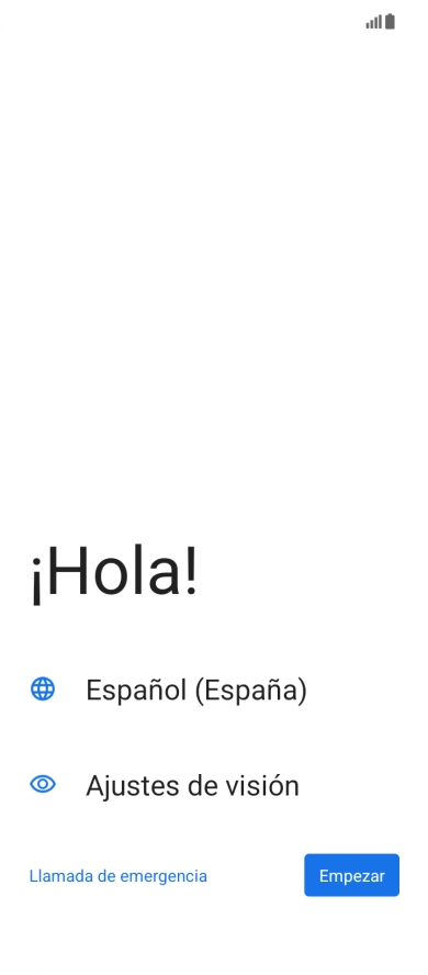 Pulsa en el campo  junto al icono del idioma.