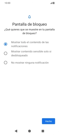 Pulsa el ajuste deseado.