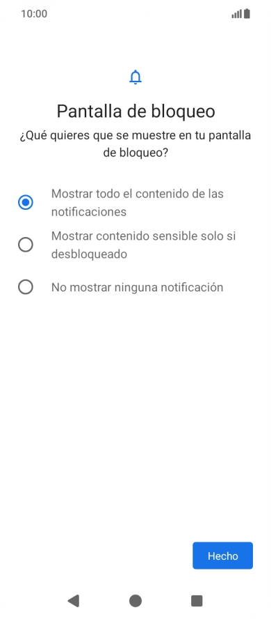 Pulsa el ajuste deseado.