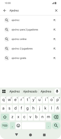 Introduce el nombre del tema o de la app y pulsa el icono de búsqueda.