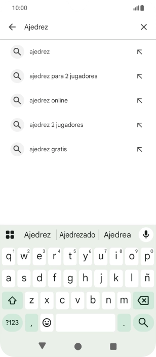 Introduce el nombre del tema o de la app y pulsa el icono de búsqueda.