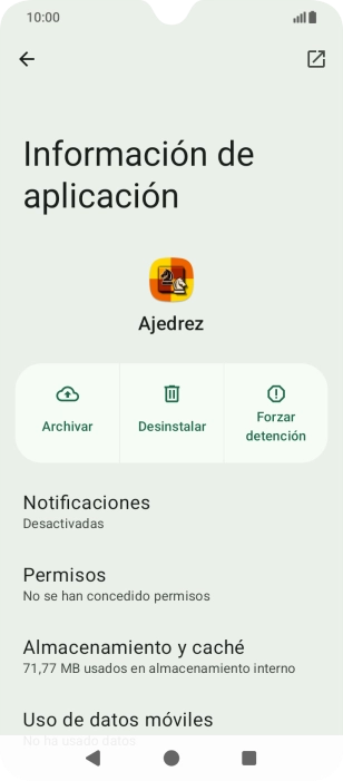 Pulsa Almacenamiento y caché.