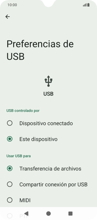 Pulsa Transferencia de archivos.