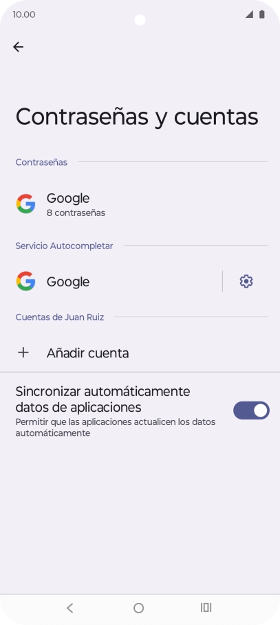 Pulsa Añadir cuenta.