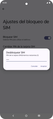 Introduce tu código PIN y pulsa Aceptar.