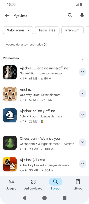 Pulsa la app deseada.