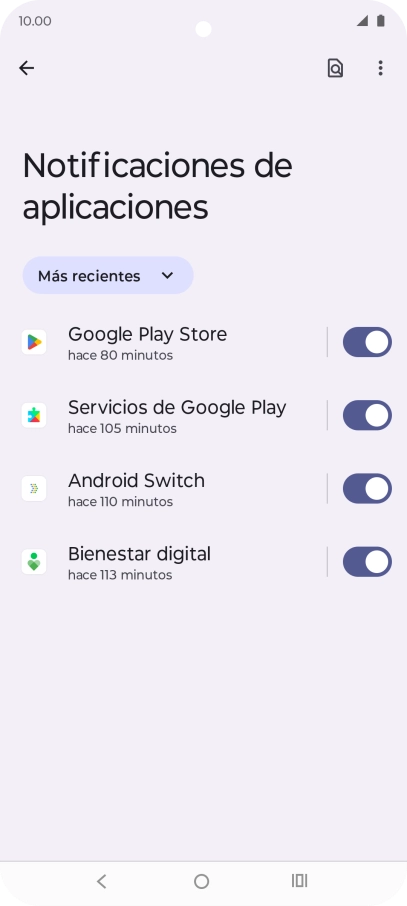 Pulsa la lista desplegable.