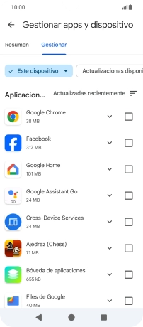 Pulsa la app deseada.