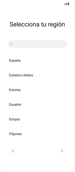Pulsa la región deseada.