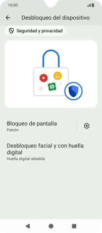 Pulsa Bloqueo de pantalla e introduce el código de seguridad extra que has creado anteriormente.