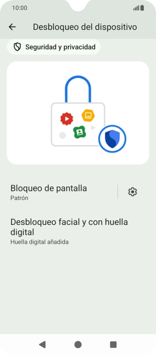 Pulsa Bloqueo de pantalla e introduce el código de seguridad extra que has creado anteriormente.