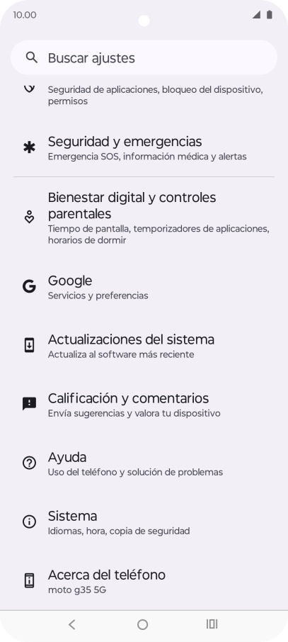 Pulsa Actualizaciones del sistema.