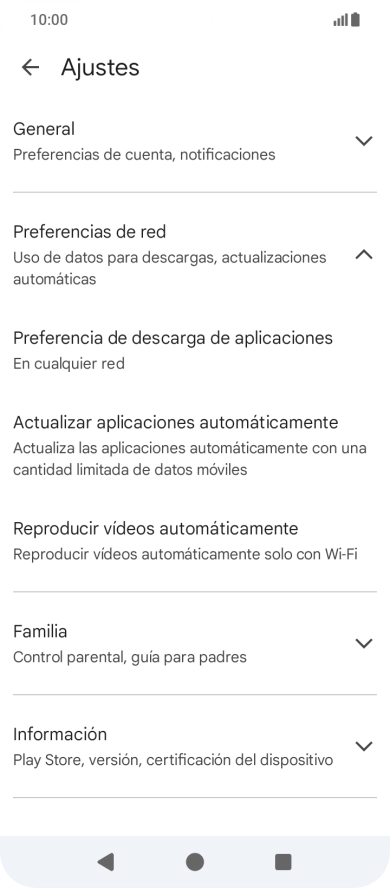 Pulsa Actualizar aplicaciones automáticamente.