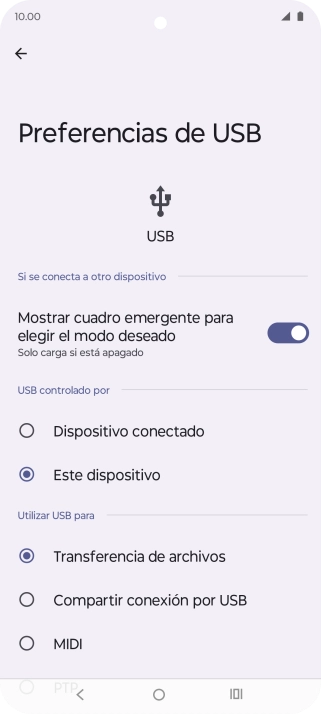 Pulsa Transferencia de archivos.