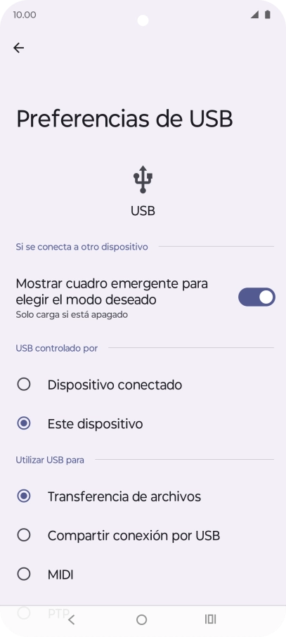 Pulsa Transferencia de archivos.