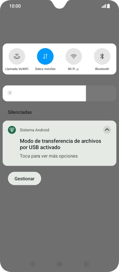 Pulsa Toca para ver más opciones.
