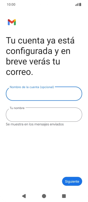 Pulsa Tu nombre e introduce el nombre del remitente.