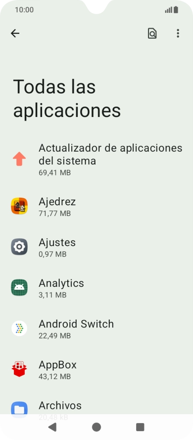 Pulsa la app deseada.