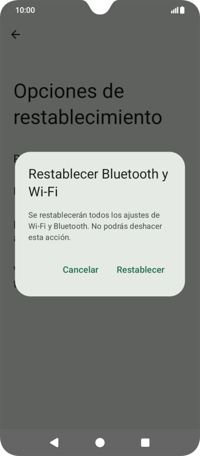 Pulsa Restablecer.