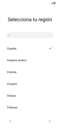Pulsa la flecha hacia la derecha.