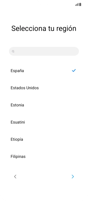 Pulsa la flecha hacia la derecha.
