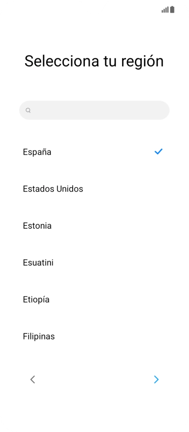 Pulsa la flecha hacia la derecha.