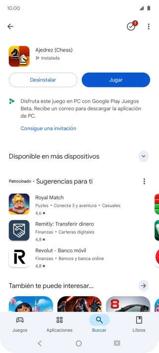 Pulsa la tecla de inicio para terminar y regresar a la pantalla de inicio.