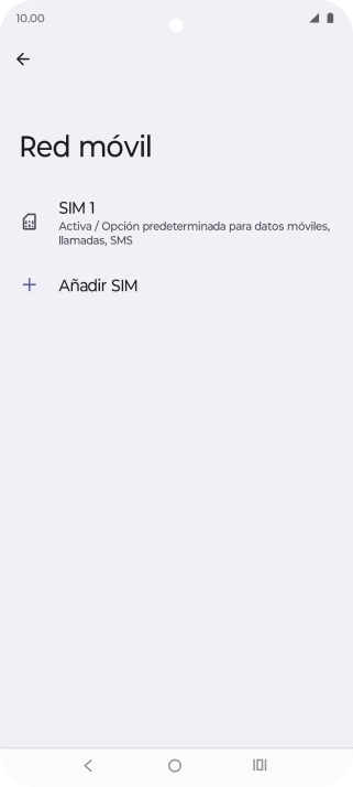 Pulsa Añadir SIM.