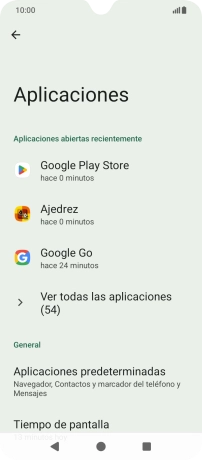 Pulsa Ver todas las aplicaciones (X).