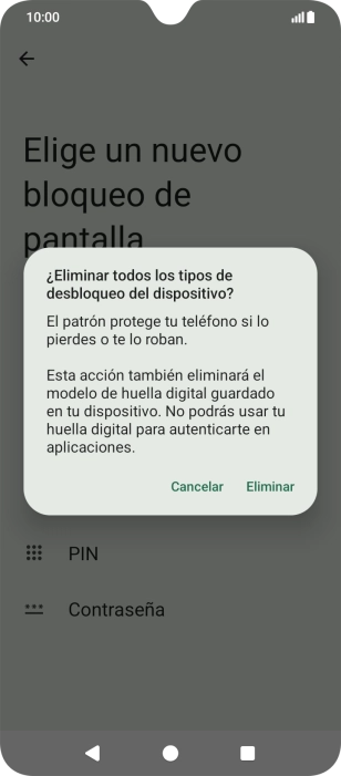 Pulsa Eliminar.
