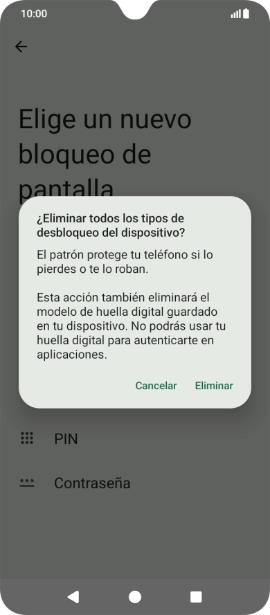 Pulsa Eliminar.