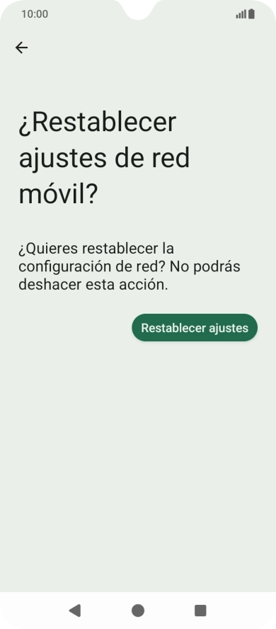 Pulsa Restablecer ajustes.