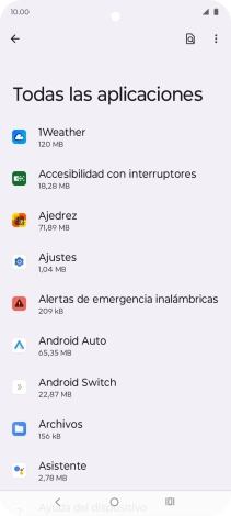Pulsa la app deseada.