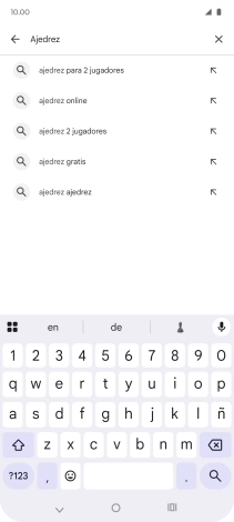 Introduce el nombre del tema o de la app y pulsa el icono de búsqueda.