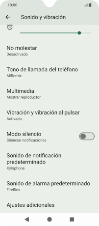 Pulsa Tono de llamada del teléfono.