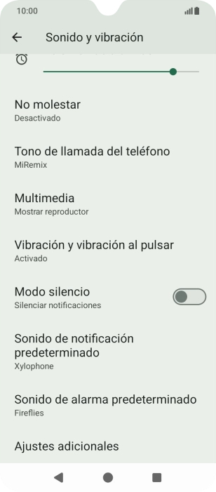 Pulsa Tono de llamada del teléfono.