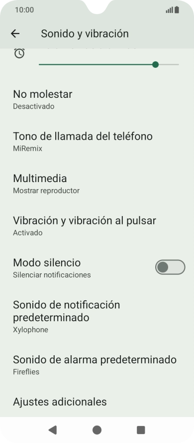 Pulsa Tono de llamada del teléfono.