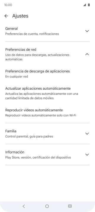Pulsa Actualizar aplicaciones automáticamente.