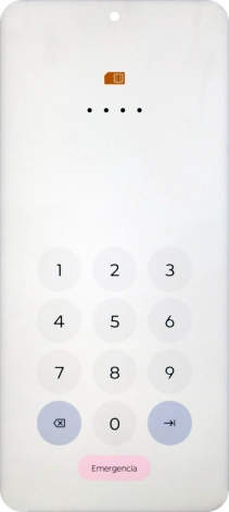 Si lo solicita el teléfono, introduce el código PIN y pulsa la flecha hacia la derecha.