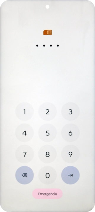 Si lo solicita el teléfono, introduce el código PIN y pulsa la flecha hacia la derecha.