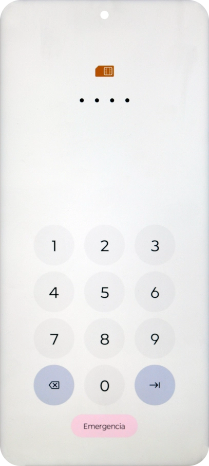 Si lo solicita el teléfono, introduce el código PIN y pulsa la flecha hacia la derecha.